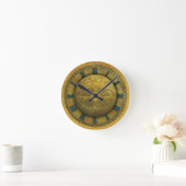 Wandklok met Astrolab en Gold Texture (Huis)