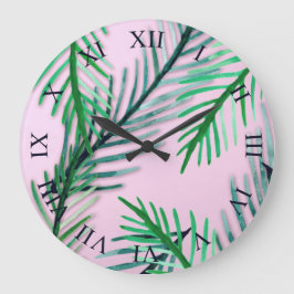 Wandklok met bladeren
