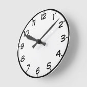 wandklok met cijfers (Hoek)