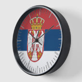 Wandklok met de vlag van Servië (Hoek)