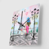 Wandklok met Eiffeltoren (Hoek)