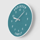 Wandklok met familienaam (Hoek)