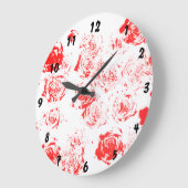 Wandklok met handgemaakt roos (Hoek)
