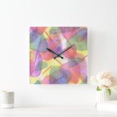 Wandklok met heldere Waterverf textuur (Huis)