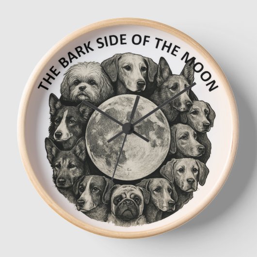 Wandklok met hondenafbeelding (Voorkant)