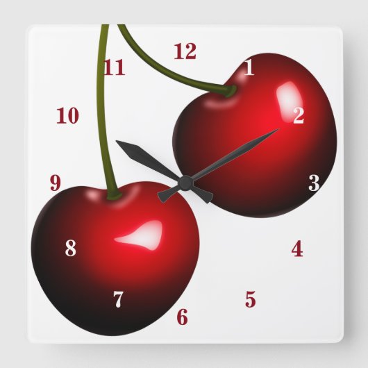 Wandklok met Kersen (Voorkant)