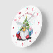 Wandklok met Kerstmis Kabouter (Hoek)