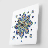 wandklok met kleurrijk medaillonontwerp (Hoek)