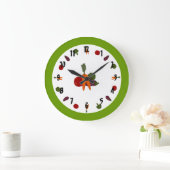  wandklok met kleurrijke groenten (Huis)