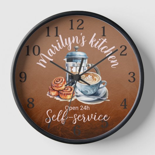 Wandklok met koffiethema (Voorkant)