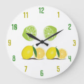 Wandklok met leemons en grenzen (Voorkant)
