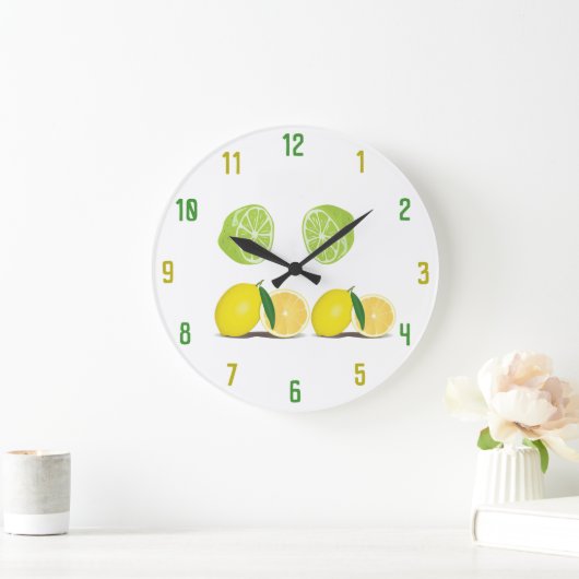 Wandklok met leemons en grenzen (Huis)
