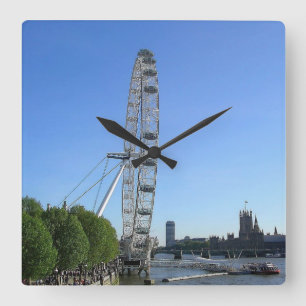 Wandklok met London Eye Ferris Wheel