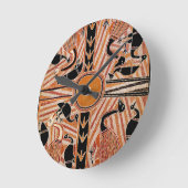 Wandklok met Maori Tribal Design (Hoek)