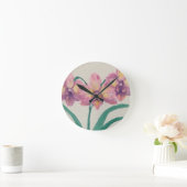 Wandklok met mooie orchideeën van mijn schilderij (Huis)