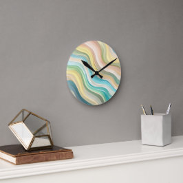 wandklok met pastelgolf