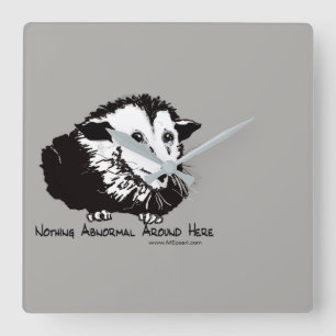 Wandklok met Possum