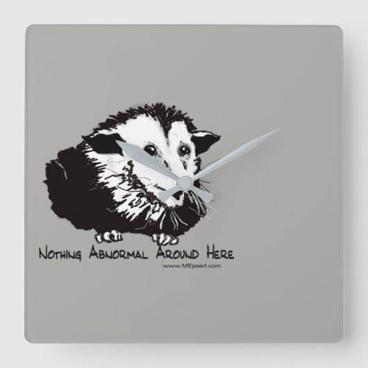 Wandklok met Possum (Voorkant)
