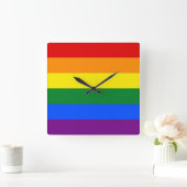 Wandklok met regenboog LGBT Pride Flag (Huis)