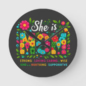 Wandklok met She Is Mom Design (Voorkant)