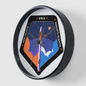 Wandklok met Spica missie patch (Hoek)