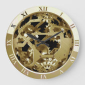  wandklok met steampunk "Blootgestelde machine" (Voorkant)