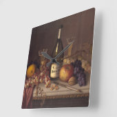  wandklok met stilstaand leven (Hoek)