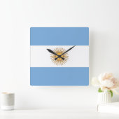 Wandklok met vlag Argentinië (Huis)