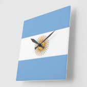 Wandklok met vlag Argentinië (Hoek)