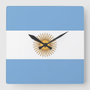 Wandklok met vlag Argentinië