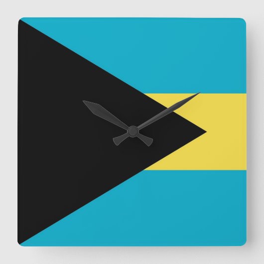 Wandklok met vlag Bahama's (Voorkant)