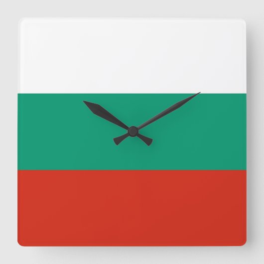 Wandklok met vlag Bulgarije (Voorkant)