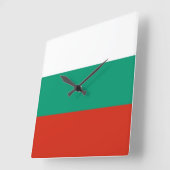 Wandklok met vlag Bulgarije (Hoek)