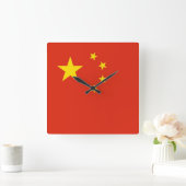 Wandklok met vlag China (Huis)