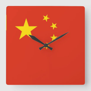 Wandklok met vlag China