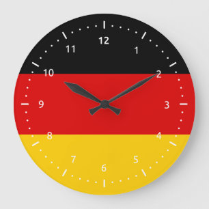 Wandklok met vlag Duitsland