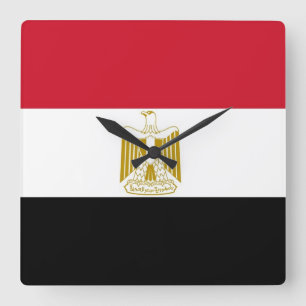 Wandklok met vlag Egypte