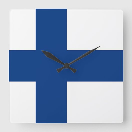 Wandklok met vlag Finland (Voorkant)