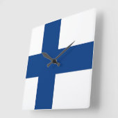 Wandklok met vlag Finland (Hoek)