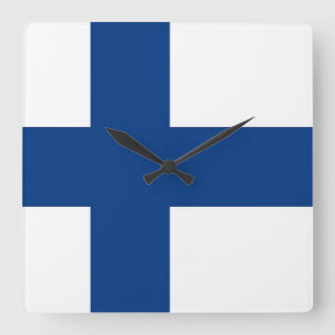 Wandklok met vlag Finland