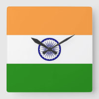 Wandklok met vlag India