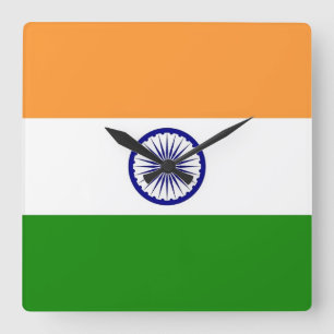 Wandklok met vlag India