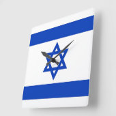 Wandklok met vlag Israël (Hoek)