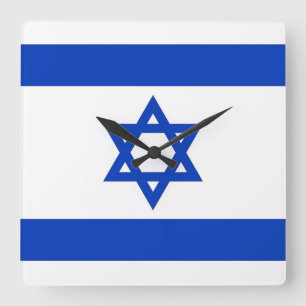 Wandklok met vlag Israël