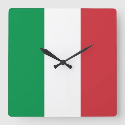 Wandklok met vlag Italië (Voorkant)