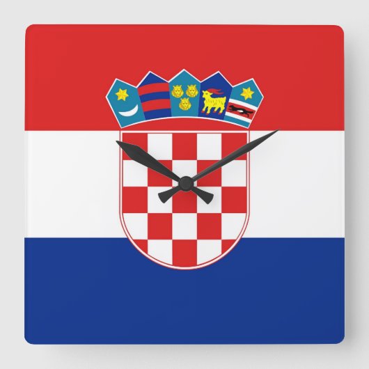Wandklok met vlag Kroatië (Voorkant)