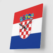 Wandklok met vlag Kroatië (Hoek)