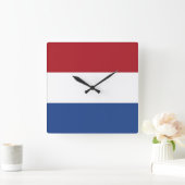 Wandklok met vlag Nederland (Huis)