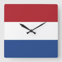 Wandklok met vlag Nederland