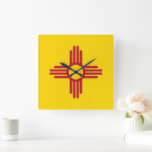 Wandklok met vlag New Mexico, VS (Huis)